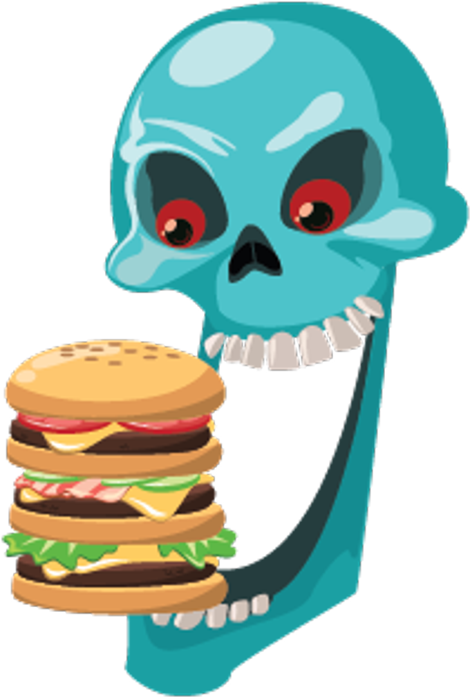 #skull #eating #hungry - Skull Clipart (1024x1024), Png Download