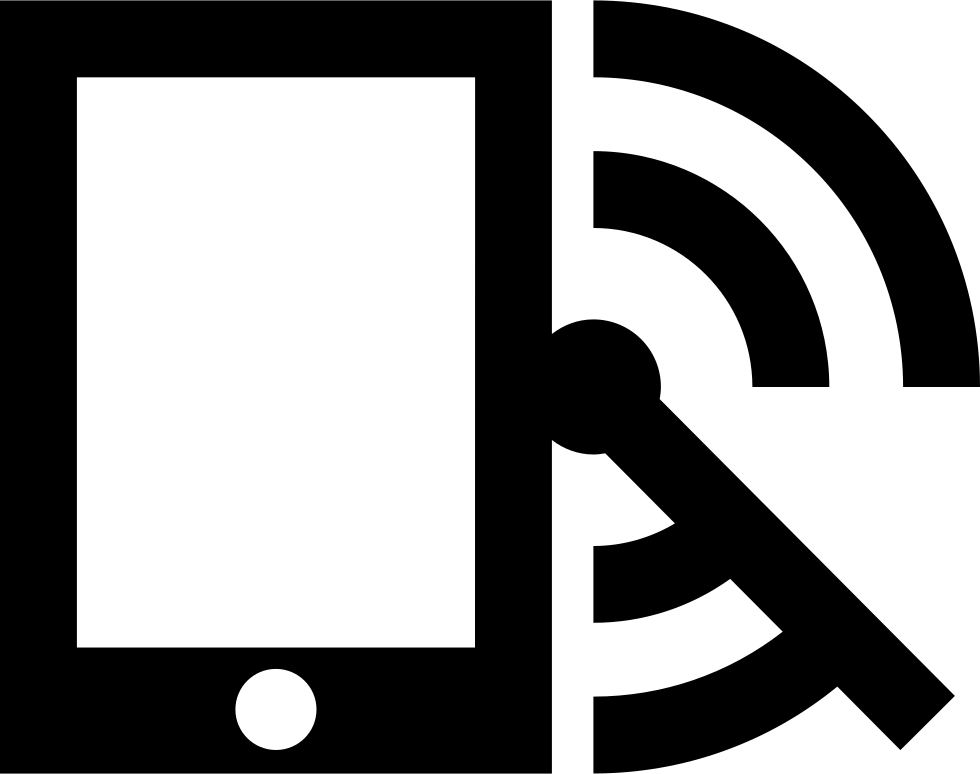 Mobile Phone With Radar And Rss Feed Symbol Comments Clipart (980x774), Png Download