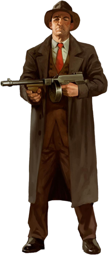 Gangster Png, Download Png Image With Transparent Background, - Call Of Cthulhu Gangster Clipart (400x883), Png Download
