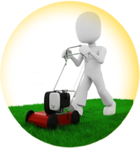 Lawn - Persona Che Taglia L Erba Clipart (547x579), Png Download