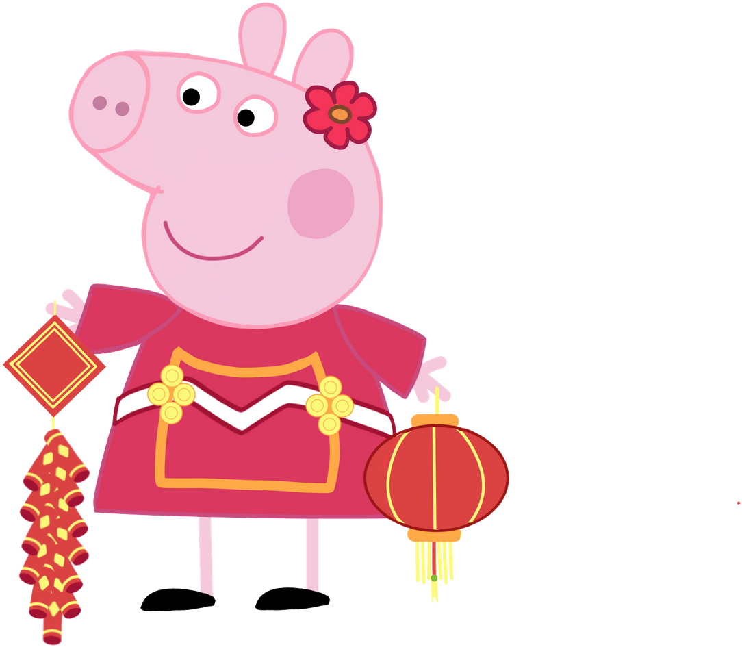 Peppa Pig Family Playing With Mud Clipart (1084x945), Png Download