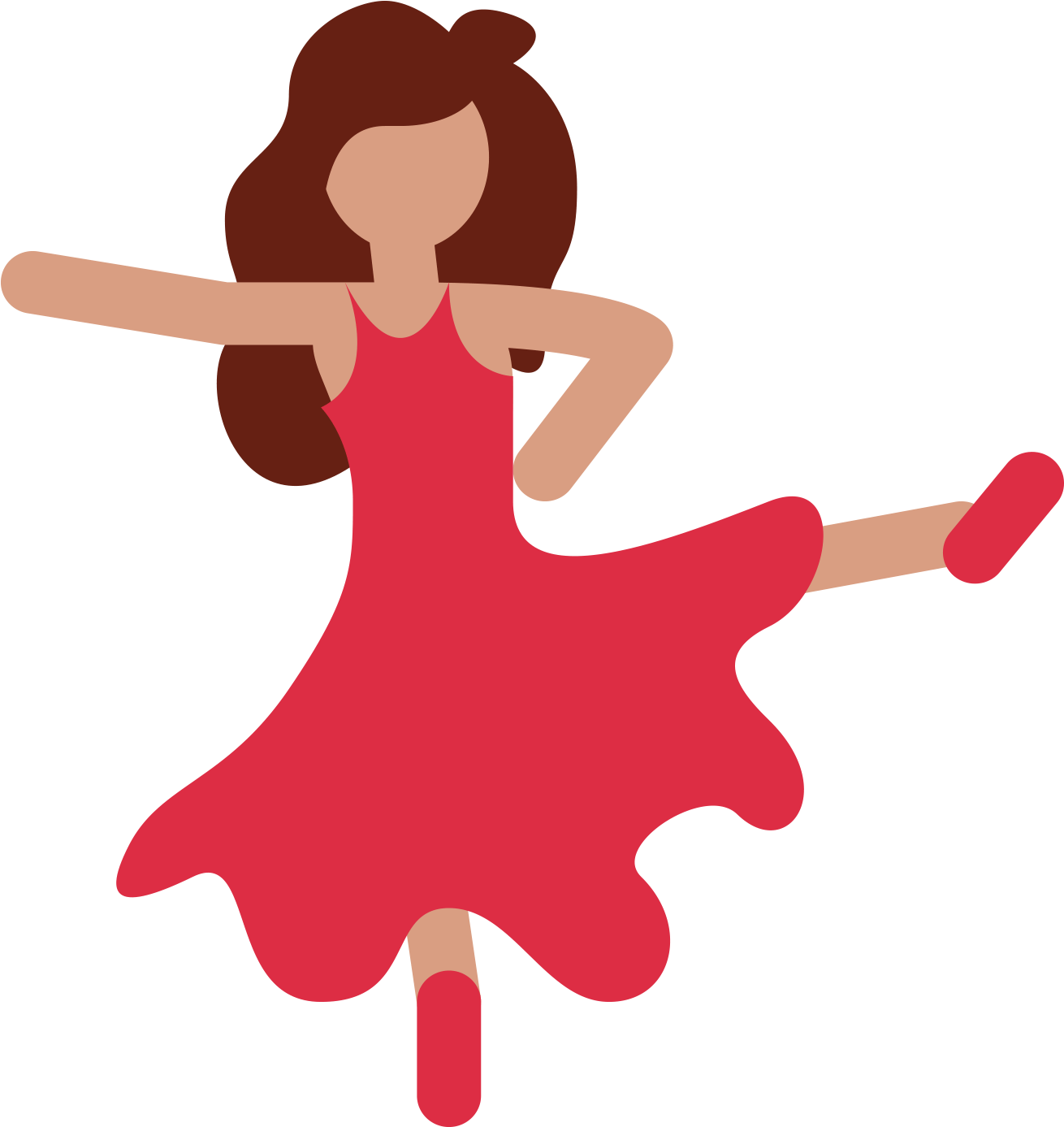 Large Emoji Icons People - Dancing Girl Emoji Vector Clipart (1500x1500), Png Download