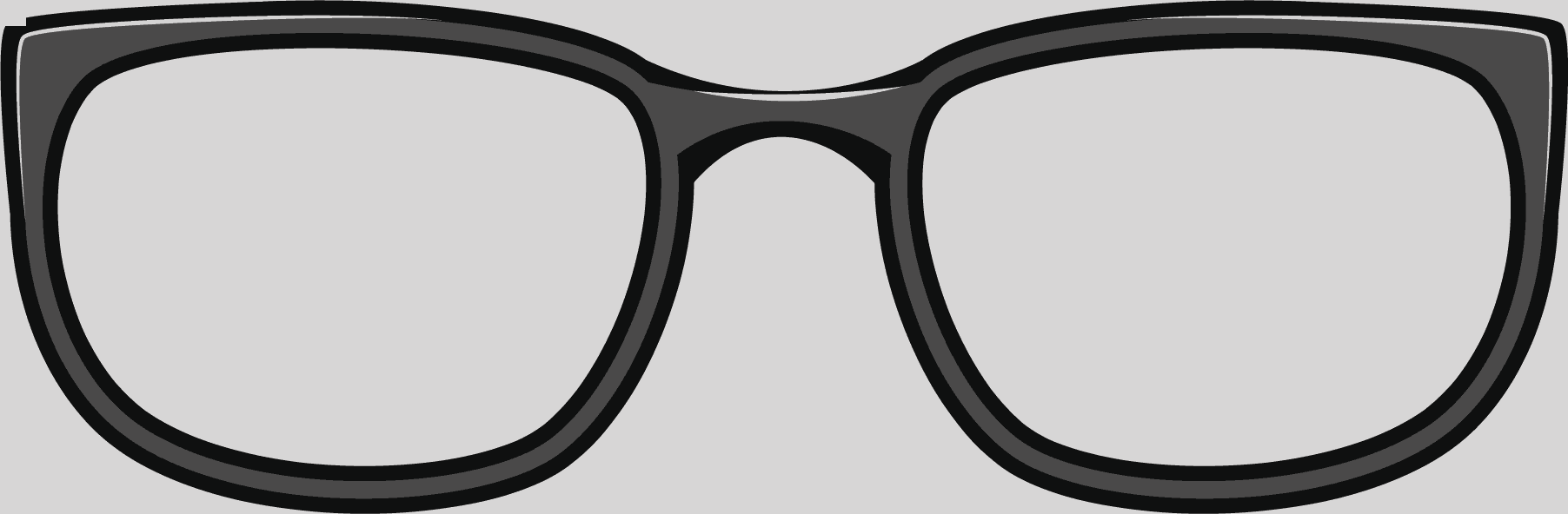 Eye Glasses Clipart - Png Download (1804x592), Png Download