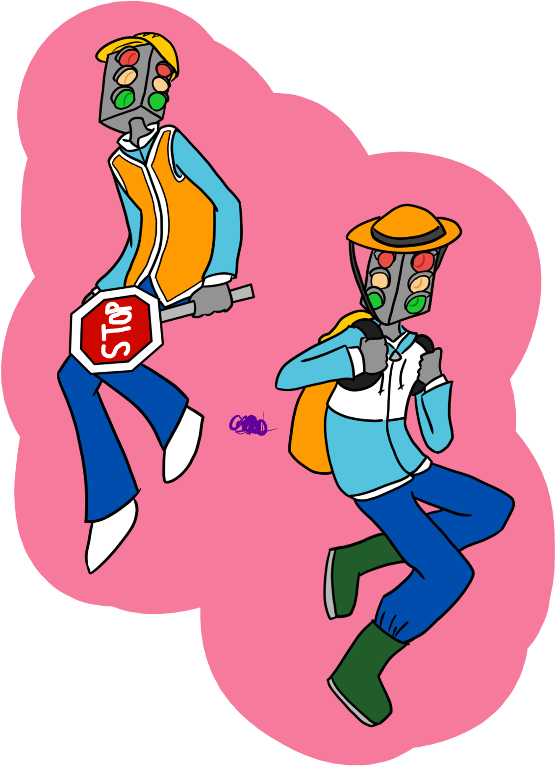 “ Wallace The Stop Light My Follow The Rules Lil Prankster - Cartoon Clipart (1280x1707), Png Download