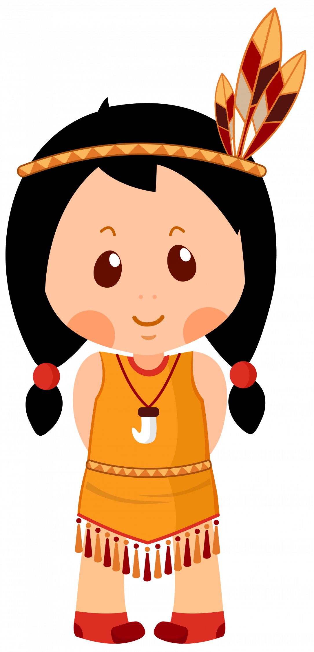 Large Size Of Cool Teenage Girl Drawings Pictures Of - Native American Girl Clipart - Png Download (1084x2251), Png Download