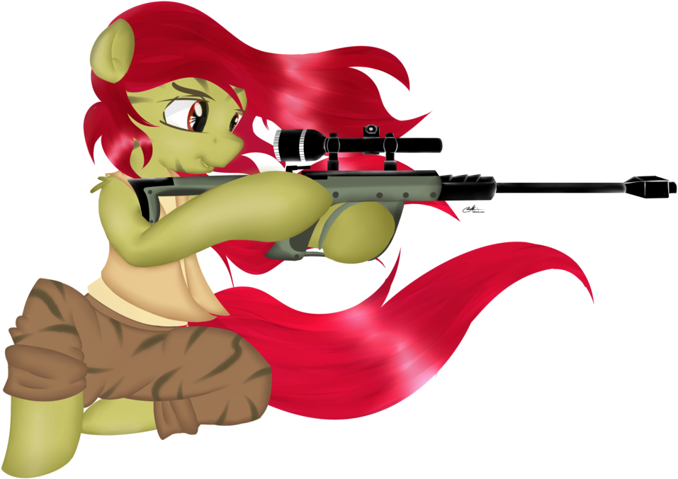 Saddnesspony, Dead Source, Earth Pony, Female, Gun, - Cartoon Clipart (957x676), Png Download
