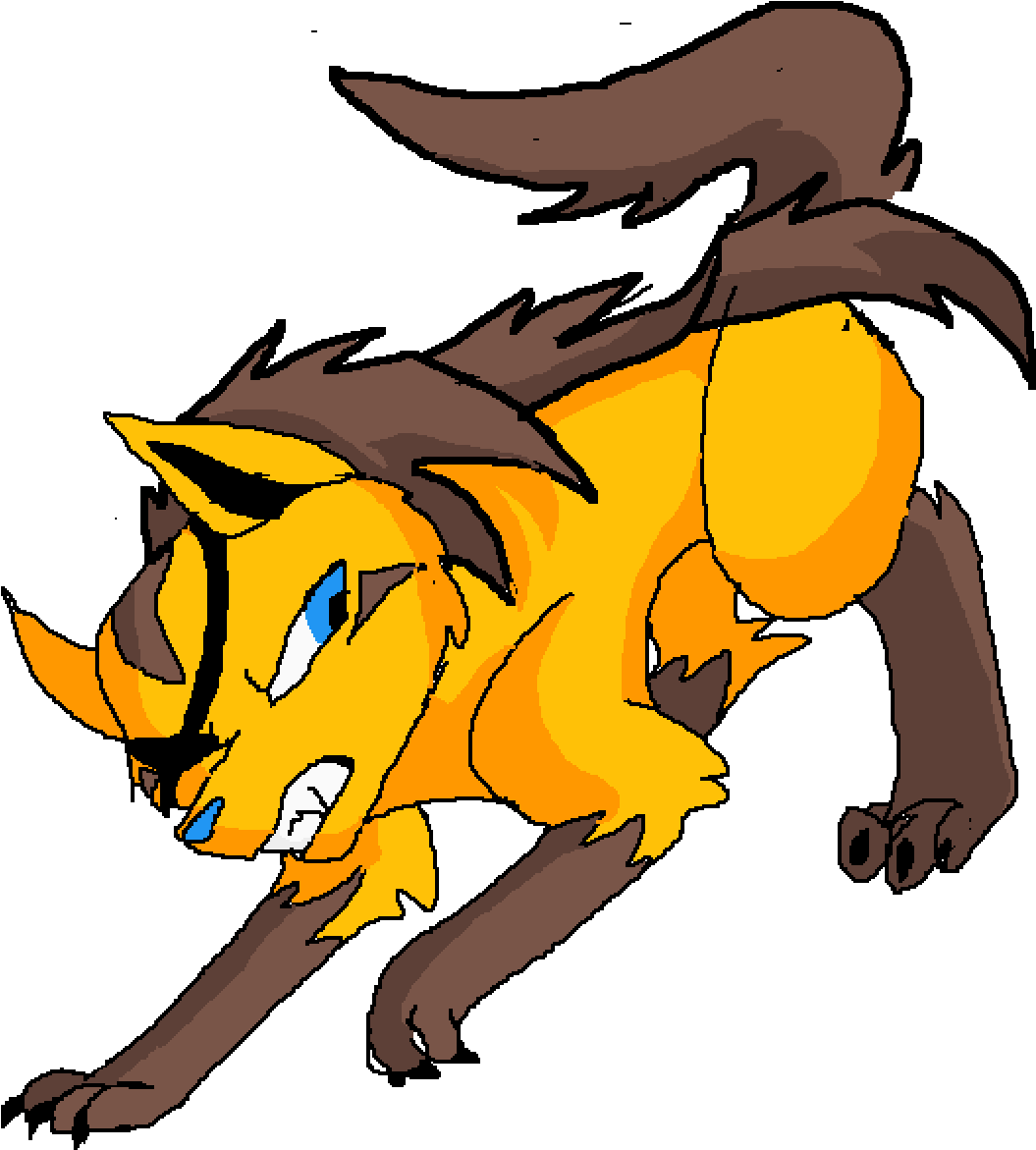 Shiny Mightyhena With Eye Patch - Cartoon Clipart (1400x1300), Png Download