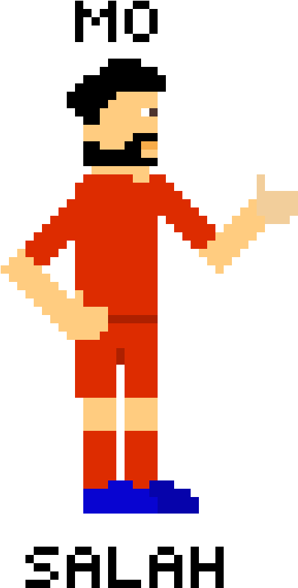 Mo Salah Pixel Art - Cartoon Clipart (1200x1200), Png Download