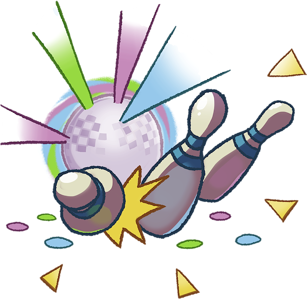 Cosmic Bowling Motif For An Mu Basement Banner Clipart (640x640), Png Download