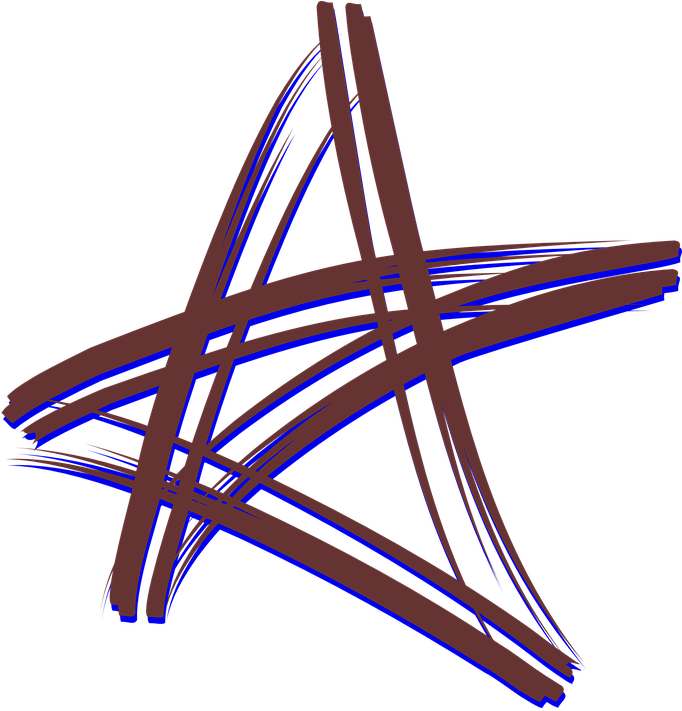 Brush Five Point Star - Artistic Star Clipart (681x720), Png Download