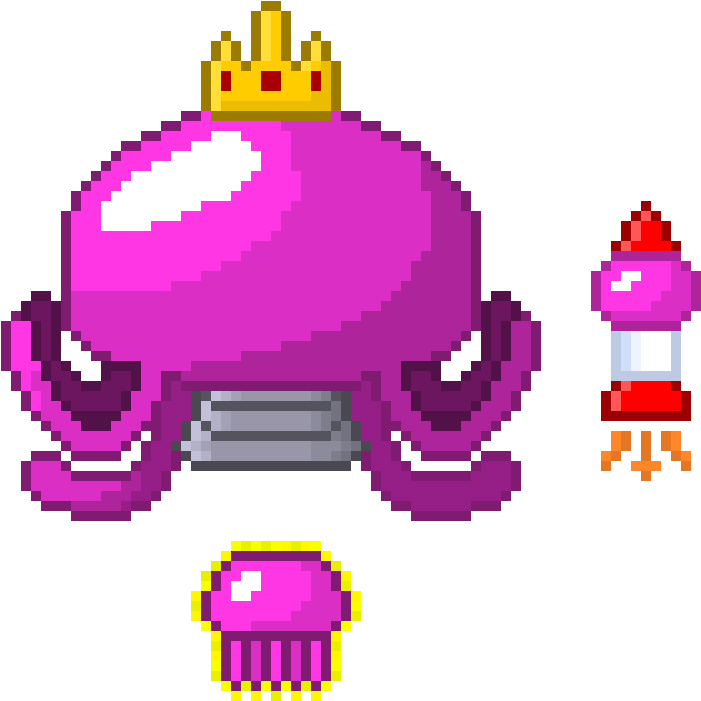 Queen Jellyfish , Png Download - Jellyfish Pixel Art Clipart (701x701), Png Download