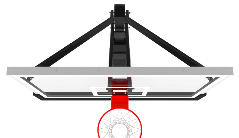 ½ -thick Glass Backboard - Trailer Clipart (768x451), Png Download