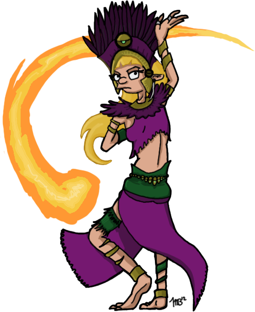 Blue-eye Ferocity By Widowmura - Cartoon Clipart (520x635), Png Download