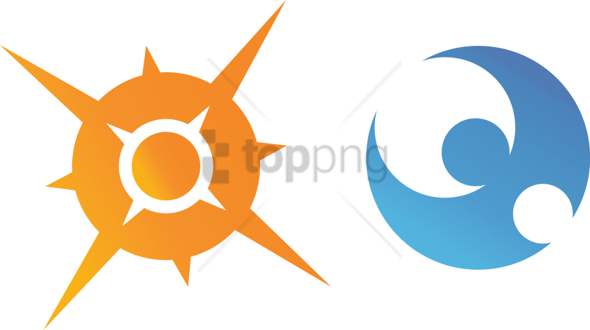 Free Png Download Pokemon Sun Logo Png Images Background - Pokemon Sun And Moon Emblem Clipart (851x476), Png Download