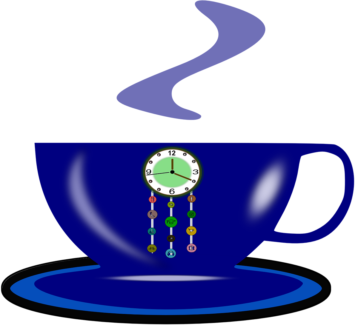 Animasi Cangkir Clipart (1280x1098), Png Download