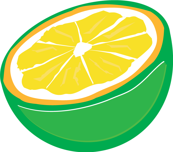 Transprent Png - Cartoon Lemon And Lime Clipart (690x609), Png Download