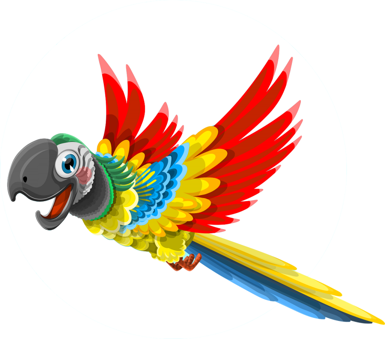 Parrot No Background - Happy Birthday Card Parrot Clipart (768x676), Png Download