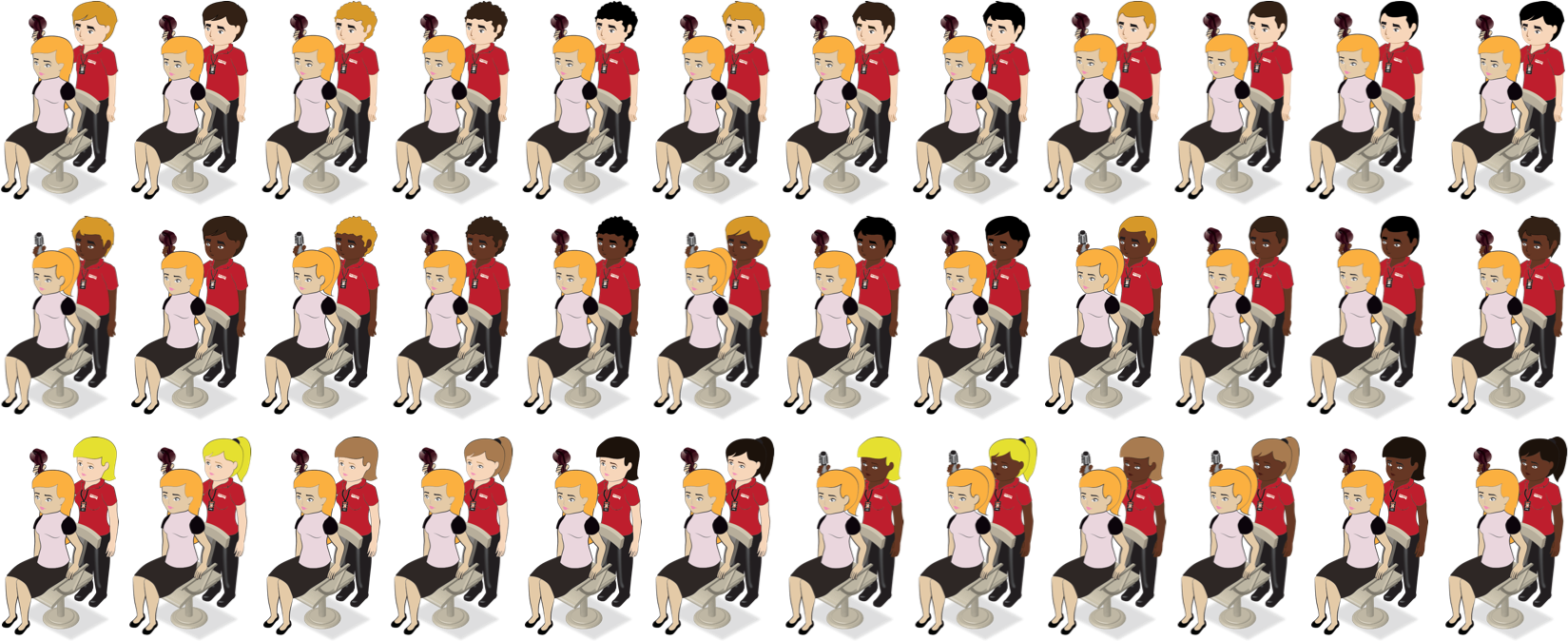 Hairstyler - Team Clipart (1656x678), Png Download