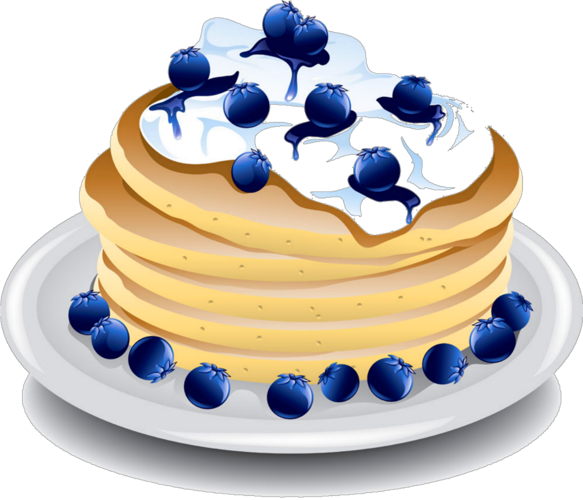 Download Transparent Pancakes Blueberry Blueberry Pancake Clipart