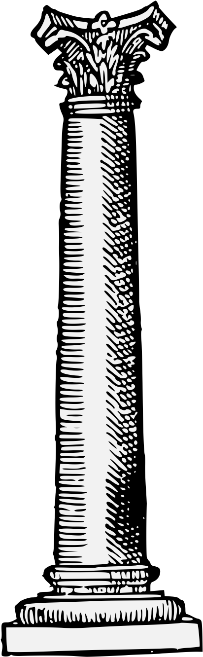 Column - Monochrome Clipart (449x1349), Png Download