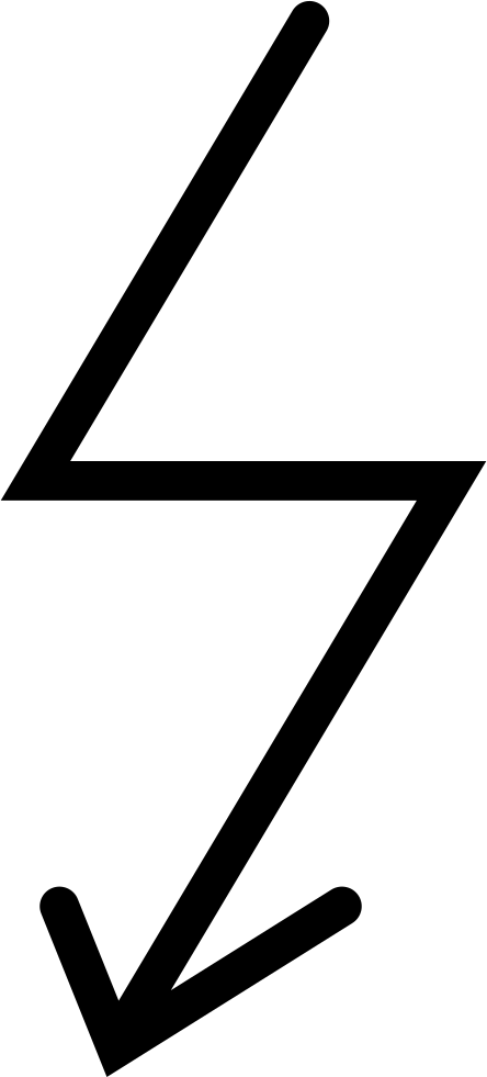 Thunder Clipart Arrow - Png Download (444x981), Png Download