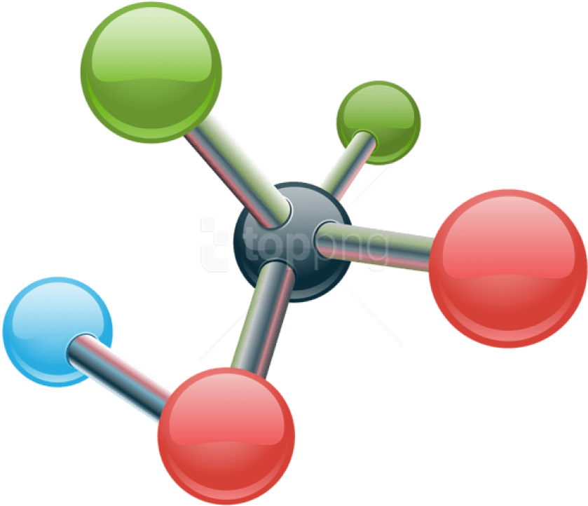 Free Png Download Molecular Model Clipart Png Photo - Molecule Clipart Transparent Background (850x731), Png Download