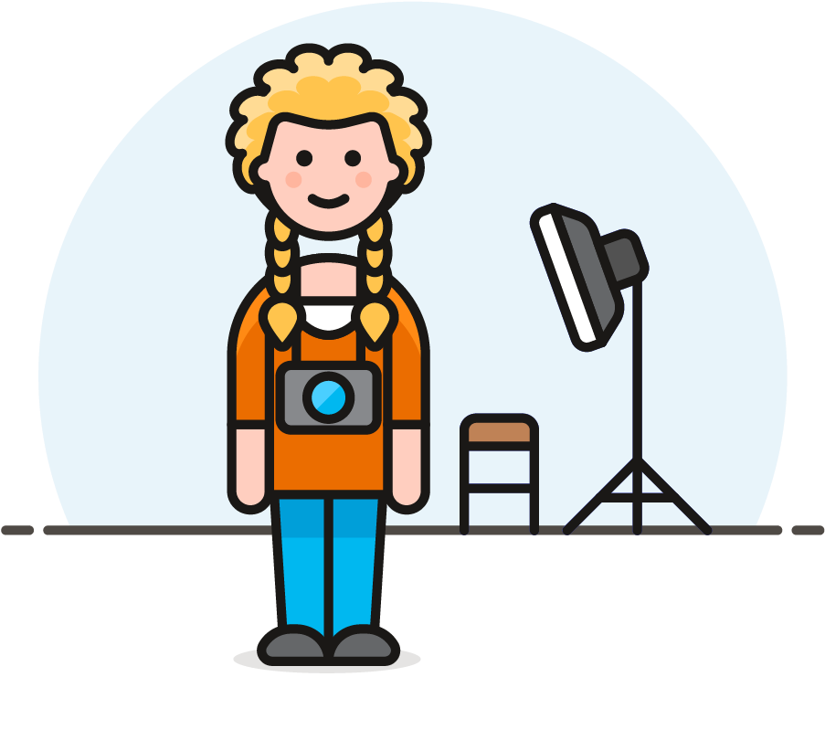 13 Photographer Female Caucasian - Cartoon Clipart (1025x1148), Png Download