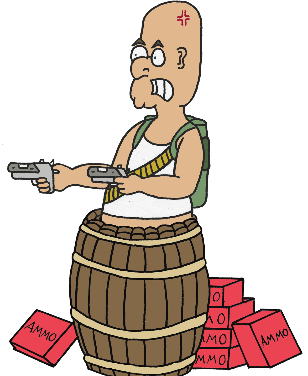 Gun Laws Or Constitutional Flaws - Cartoon Clipart (1290x1605), Png Download