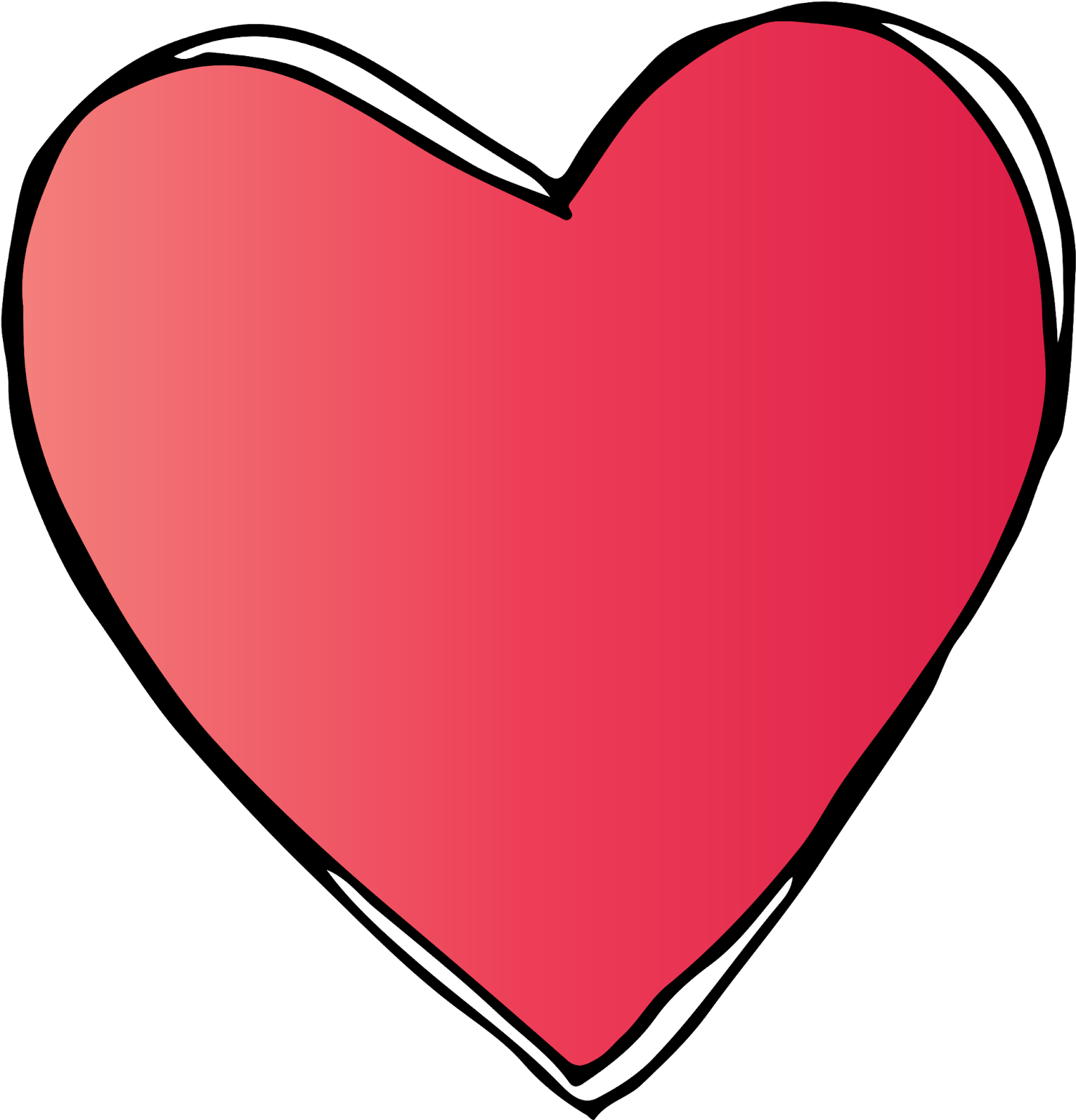 Happy Valentine's Day - Heart Clipart (1532x1600), Png Download