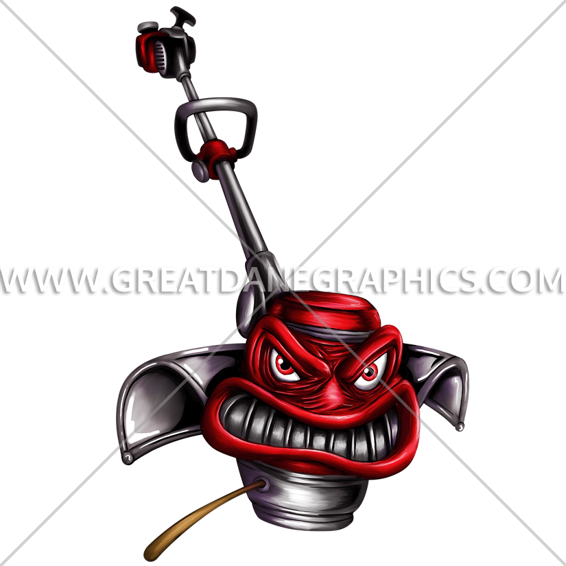 Angry Weed Eater Production Ready Artwork For - Angry Lawn Mower Cartoon Clipart (825x825), Png Download