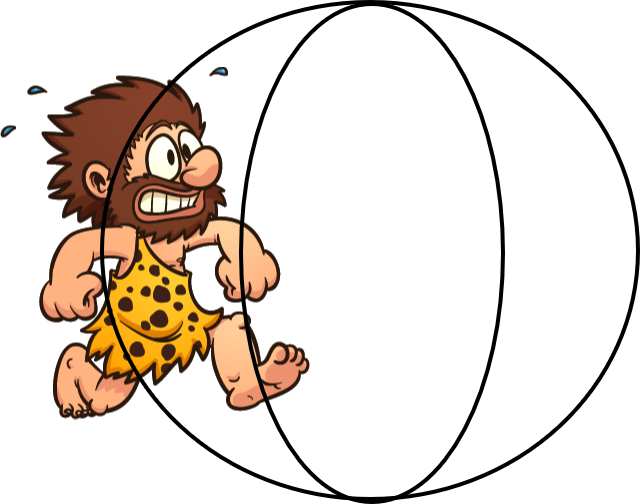 Running Caveman - Kids Castle Clipart (640x504), Png Download