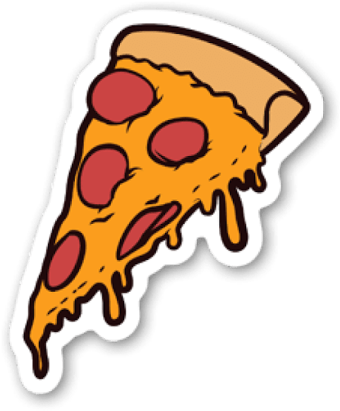 Pizza Slices Clipart - Pizza Stickers - Png Download (640x640), Png Download