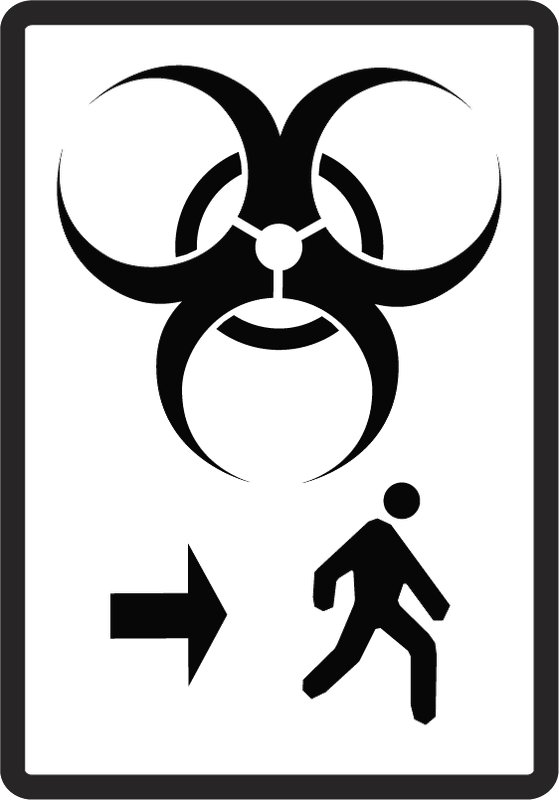 Sponsored Influenza Pandemic Evacuation Rehearsal - Biological Hazard Clipart (559x800), Png Download