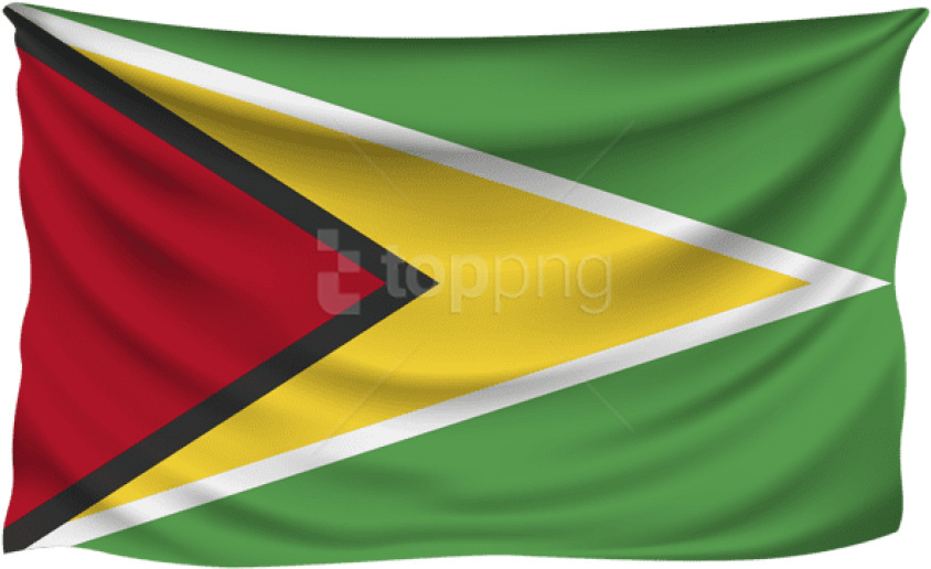 Free Png Download Guyana Wrinkled Flag Clipart Png - Flag Transparent Png (850x516), Png Download