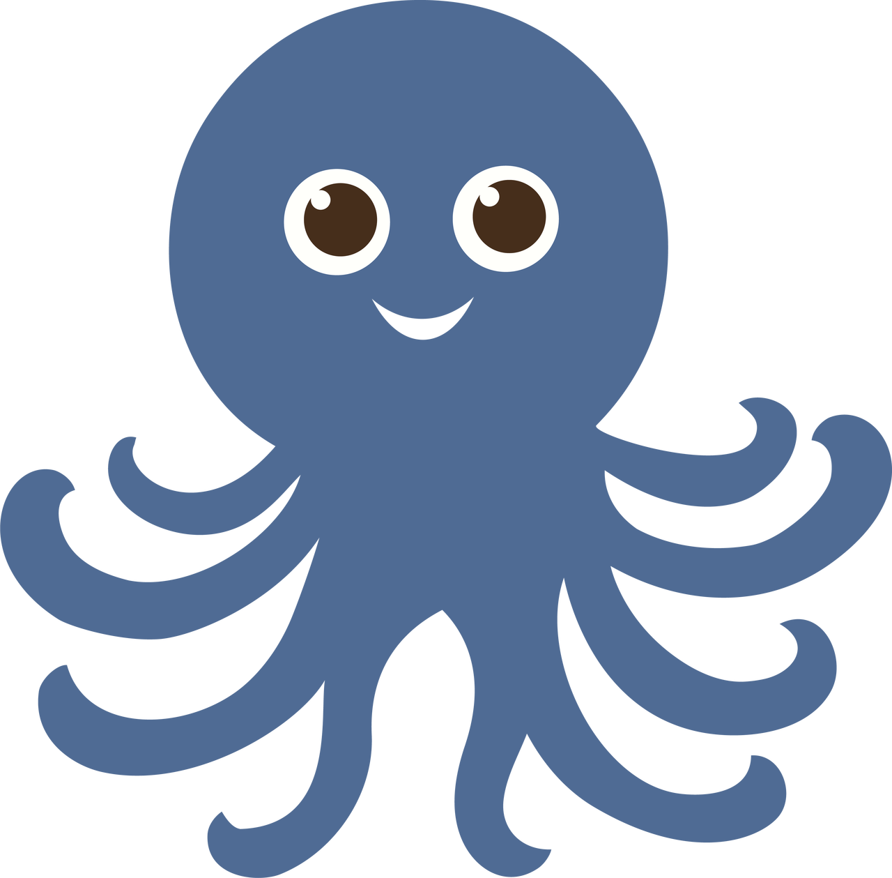 Octopus Clipart (1280x1259), Png Download