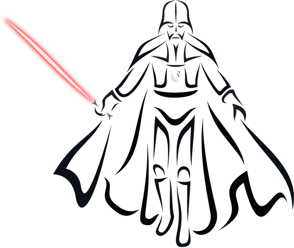 968 X 826 4 0 - Darth Vader Line Art Clipart (968x826), Png Download