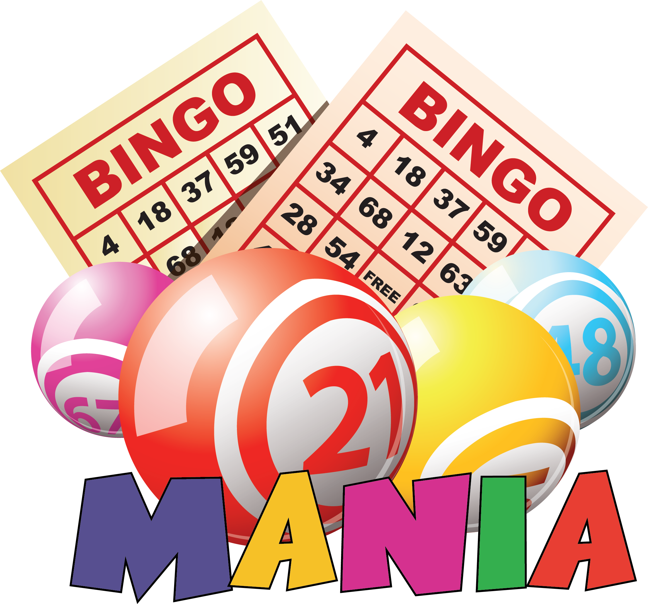 Bingomania Fundraiser Rochester - Graphic Design Clipart (2259x2106), Png Download