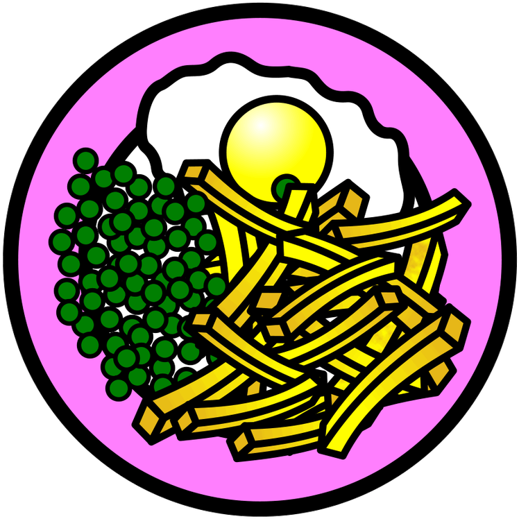 Egg Chips And Peas Clipart (800x800), Png Download