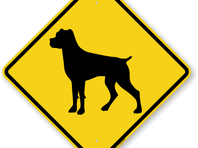 Wild Dog Clipart Security Dog - Beware Of Great Dane Sign - Png Download (640x480), Png Download