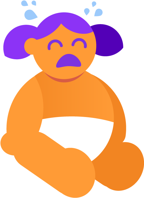 Crying-baby - Cartoon Clipart (1000x1000), Png Download