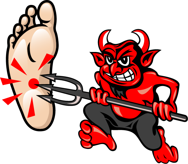 I Have Plantar Fasciitis - Diavolo Rosso Clipart (652x568), Png Download