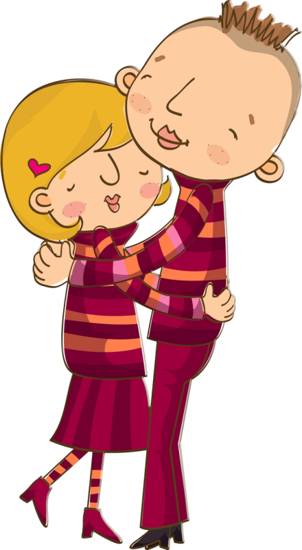 Namorados & Amor Friendship, Clipart Images, Boyfriends - Love Happy Hug Day - Png Download (440x800), Png Download