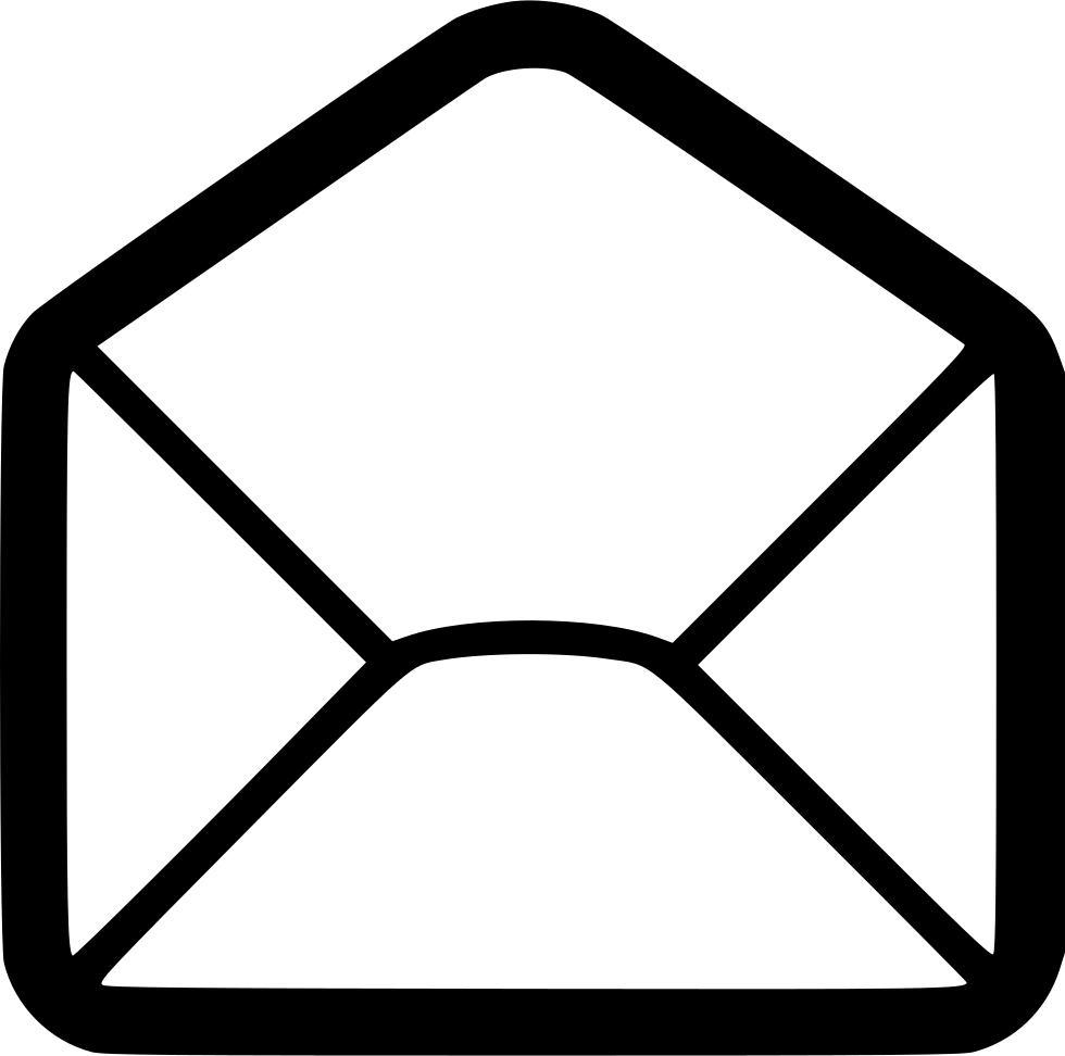 E Open Receive Empty Letter Envelope Postal Comments Clipart (980x972), Png Download