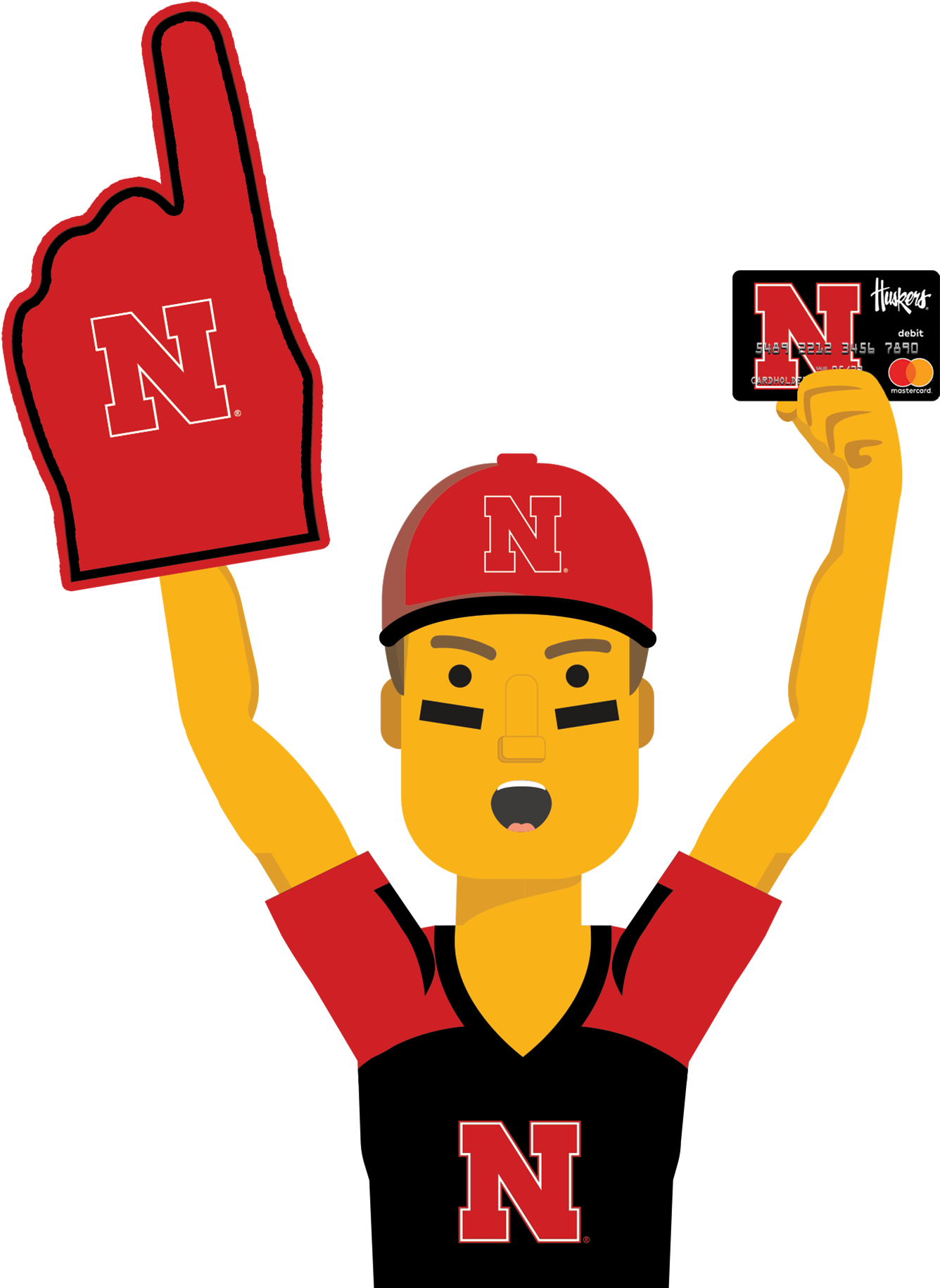 Sign Up For The Nebraska Cornhuskers Clipart (1867x1999), Png Download