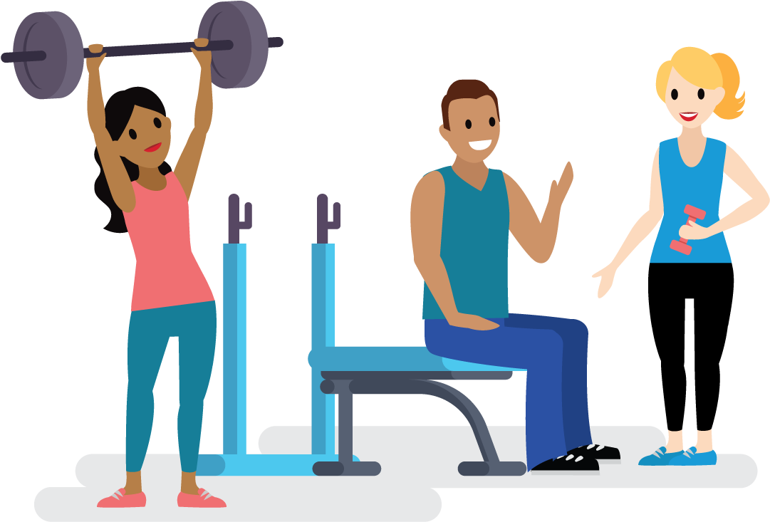 Salesforcelandians Lifting Weights Clipart (1200x826), Png Download