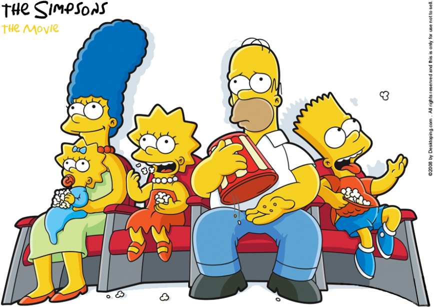 Download The Simpsons Transparent Png 401 - Los Simpson Wallpaper Cine Clipart (1000x750), Png Download