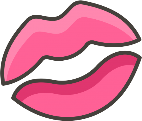 Kiss Mark Emoji Clipart (866x650), Png Download