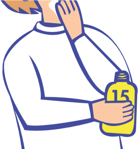 Towel Clipart Sunscreen - Sun Cream Cartoon - Png Download (640x480), Png Download