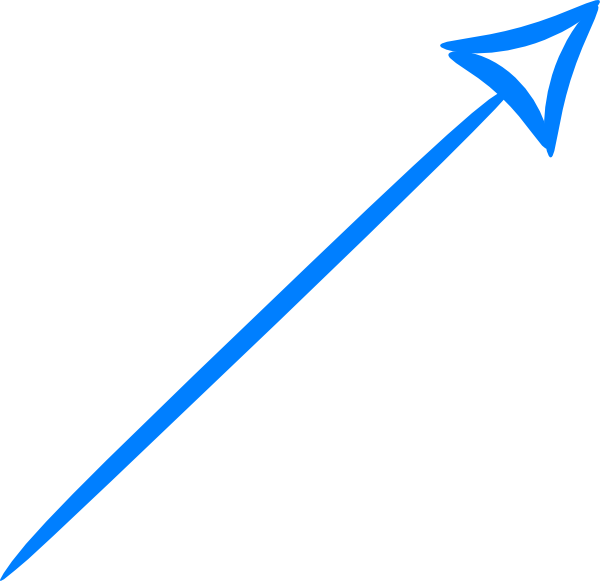 Blue Arrow Svg Clip Arts 600 X 581 Px - Blue Hand Drawn Arrow Png Transparent Png (600x581), Png Download