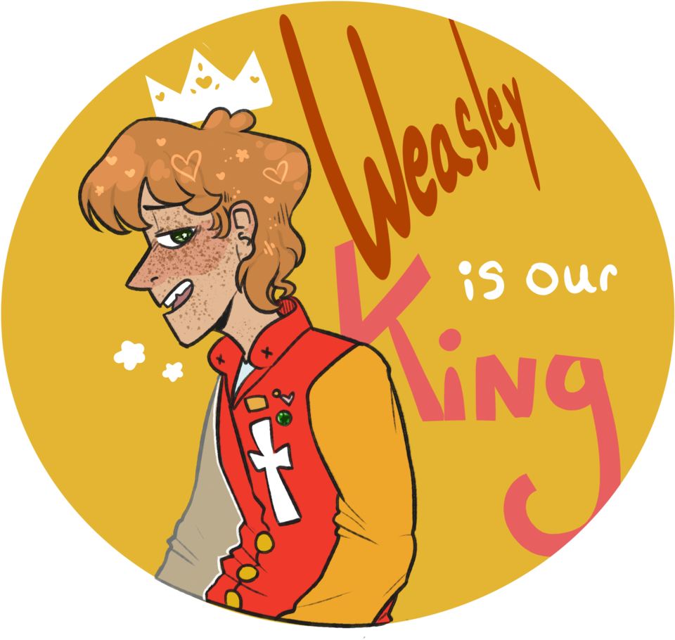 Ronald Weasley Our King - Cartoon Clipart (1280x1097), Png Download